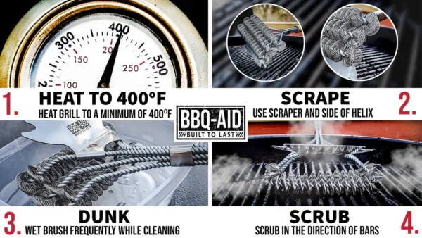 Triple Helix Grill Brush and Scraper - Image 4