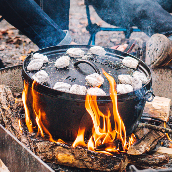 14 Inch / 10 Quart Cast Iron Deep Camp Dutch Oven - Image 2